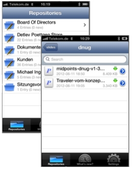 Image:Domino basierte Sharing & Sync Loesung fuer mobile Devices
